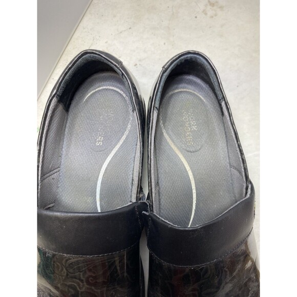 Dansko Work Wonder Camellia Floral Paisley Black Clog Comfort EU 38 US 8 - Picture 7 of 8